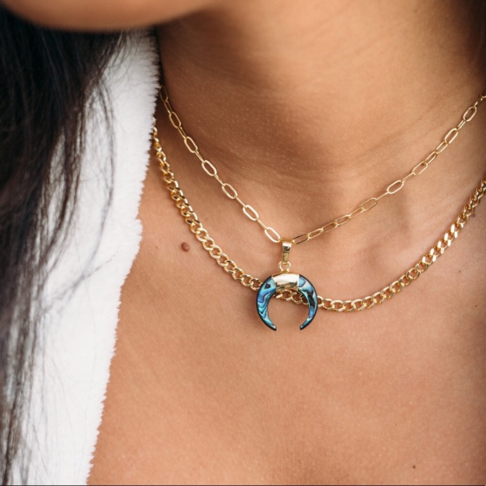 Abalone Shell Horn Choker